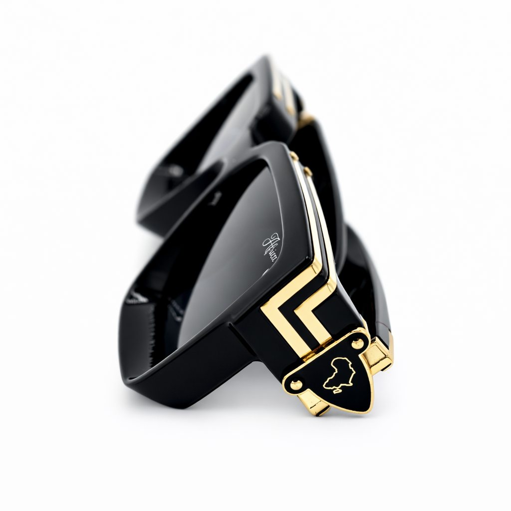 Africa Billionaire Sunglasses - Black & Gold