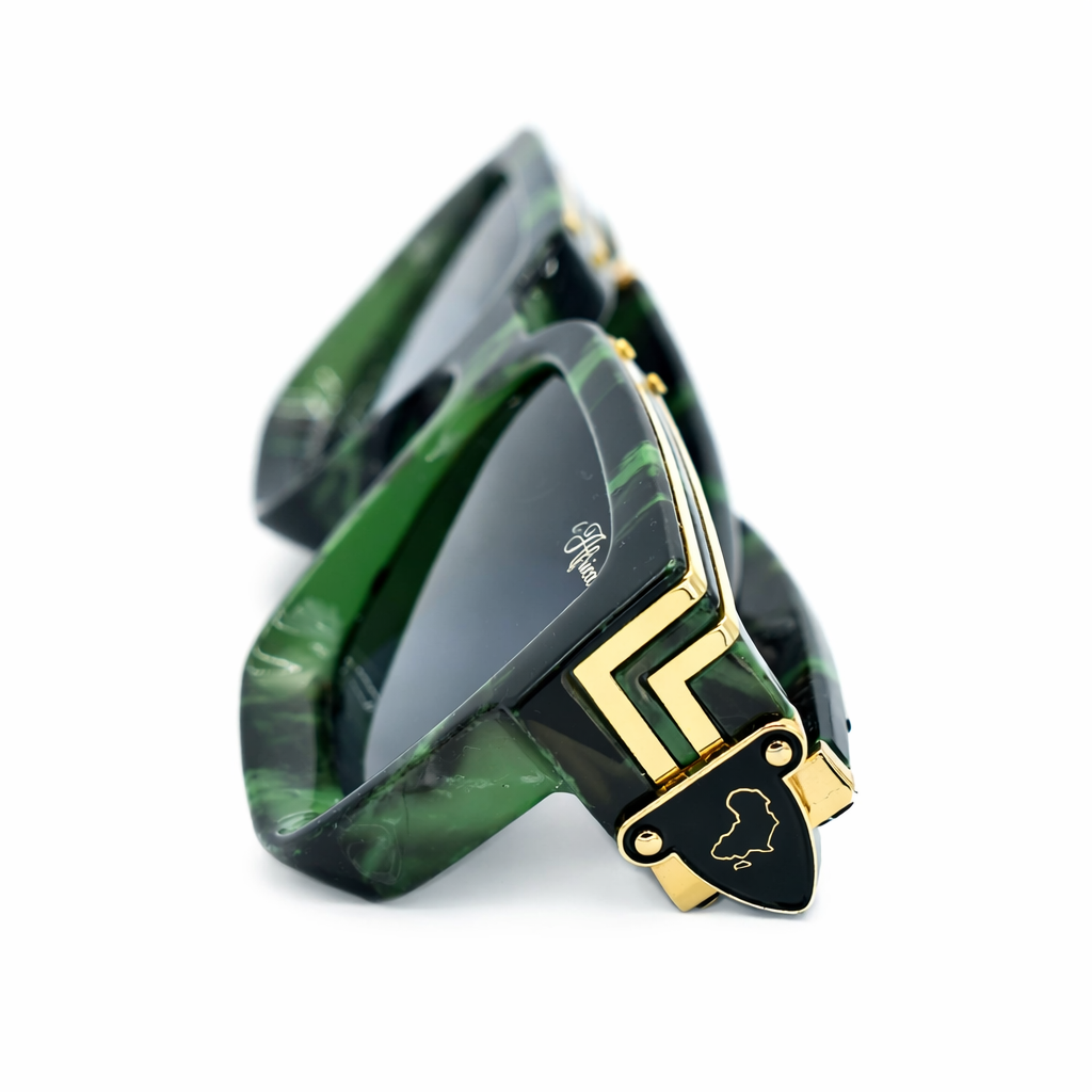 Africa Billionaire Sunglasses - Green Marble