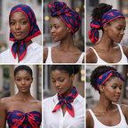 Africa Scarf - Navy Blue