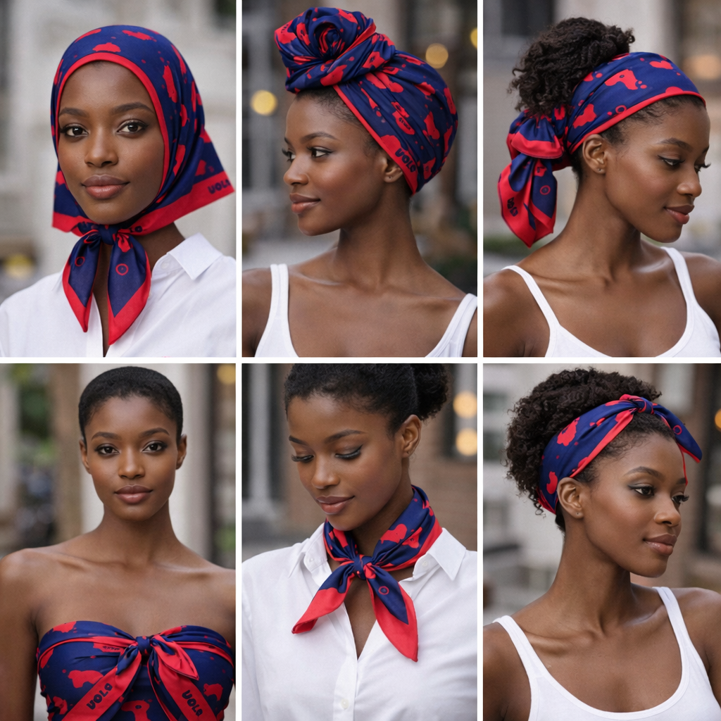 Africa Scarf - Navy Blue