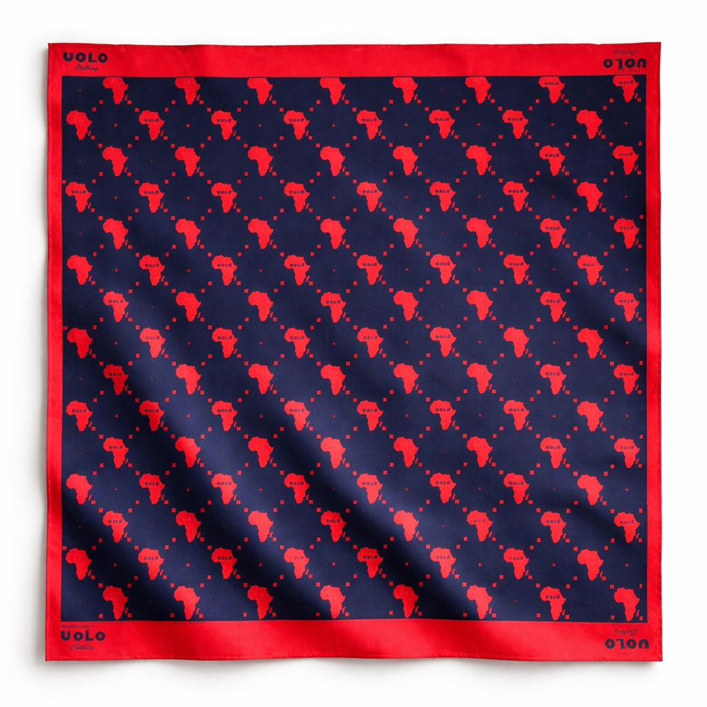 Africa Scarf - Navy Blue