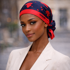 Africa Scarf - Navy Blue