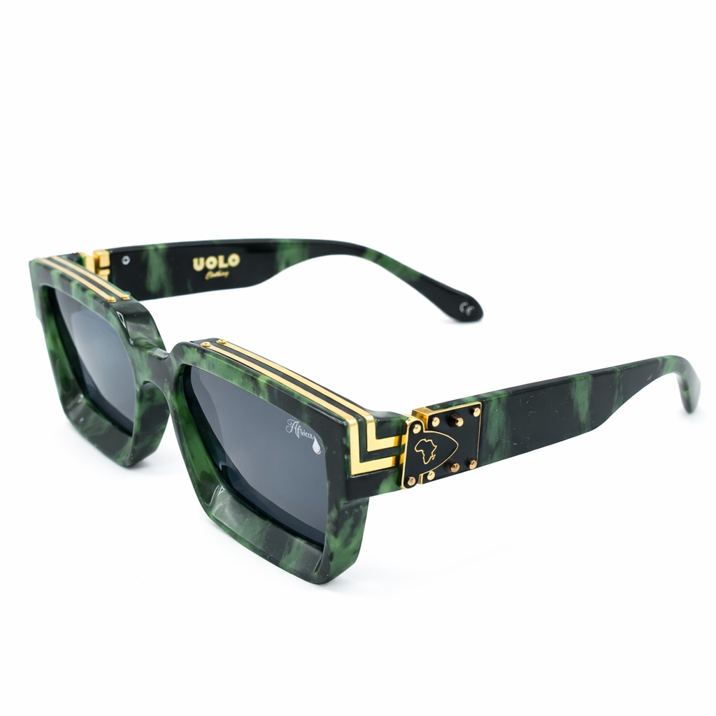 Africa Billionaire Sunglasses - Green Marble