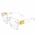 ** LIMITED ** Africa Billionaire Sunglasses - Clear & Gold
